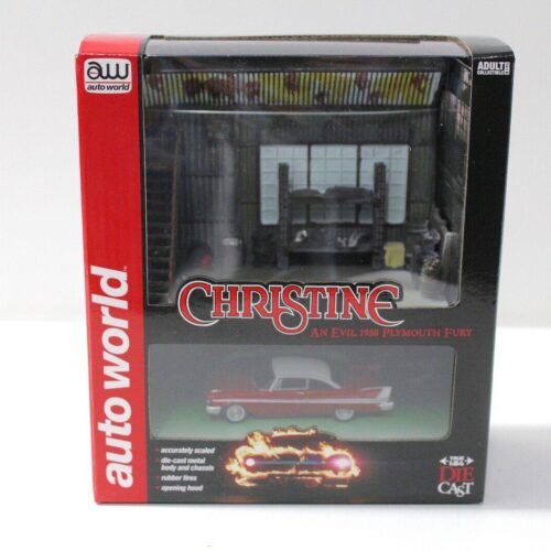 1:64 Auto World Plymouth Fury 1958 *CHRISTINE DIORAMA* red