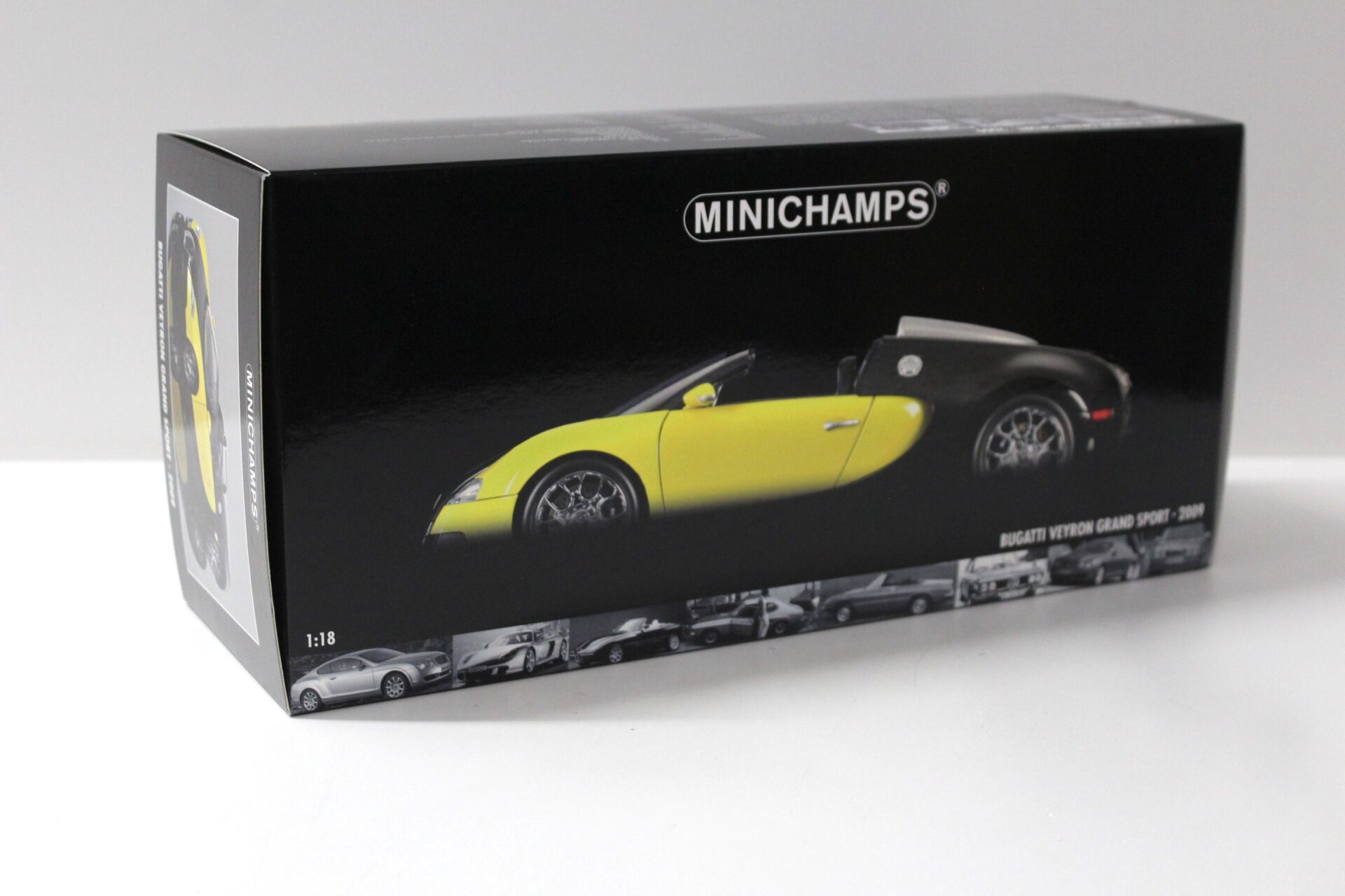 1:18 Minichamps Bugatti Veyron Grand Sport 2009 black/ Lemon yellow