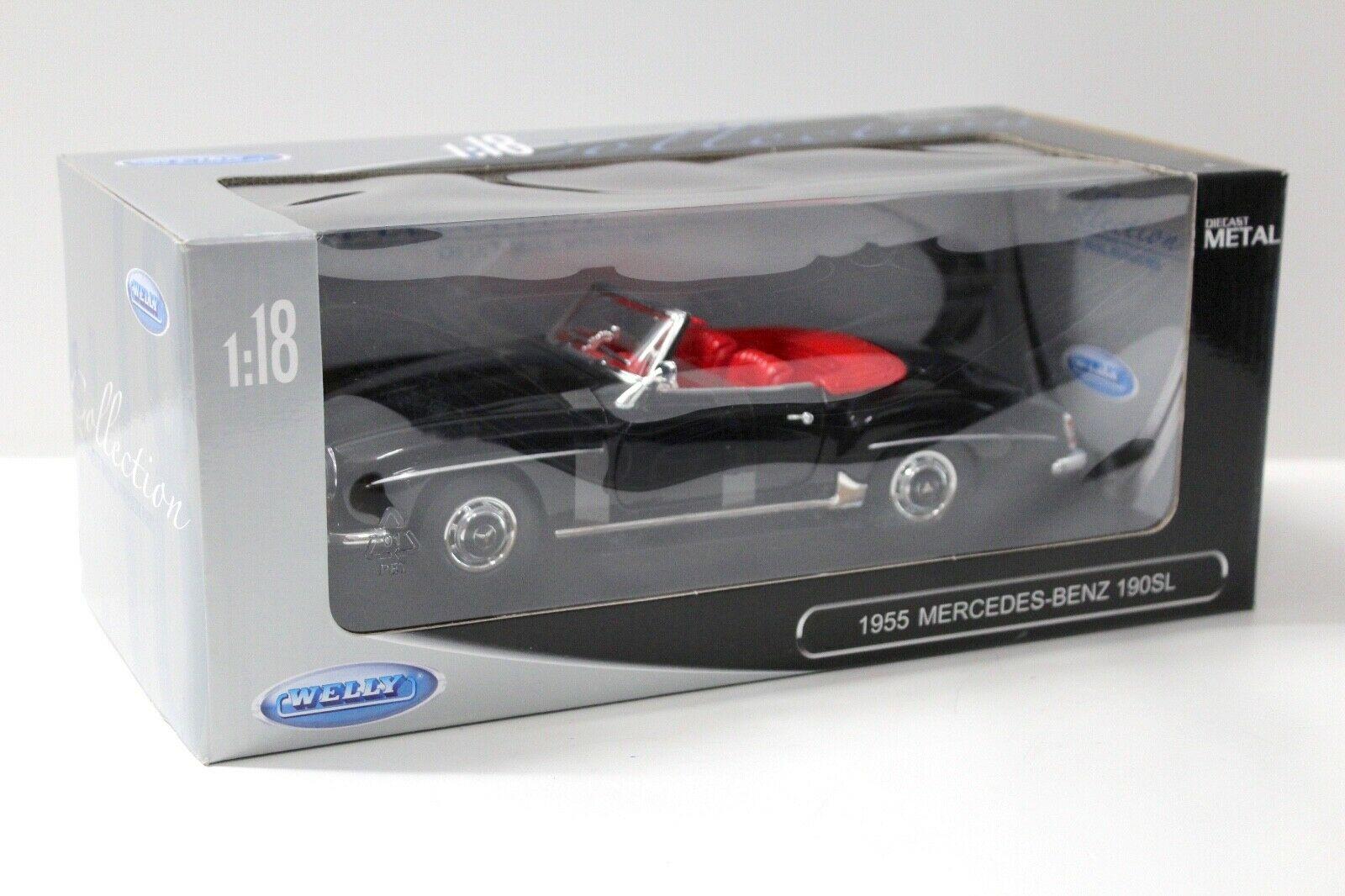 1:18 Welly Mercedes 190SL Cabriolet black