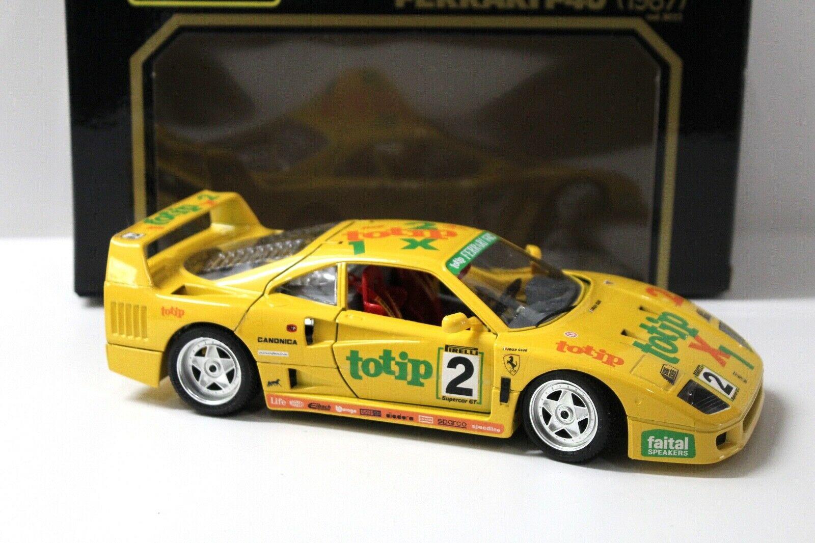 1:18 Bburago Ferrari F40 TOTIP #2 yellow 1987