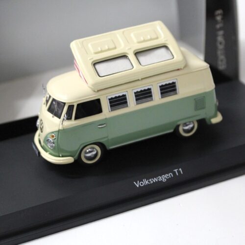 1:43 Schuco Volkswagen VW T1 Campingbus green/ white
