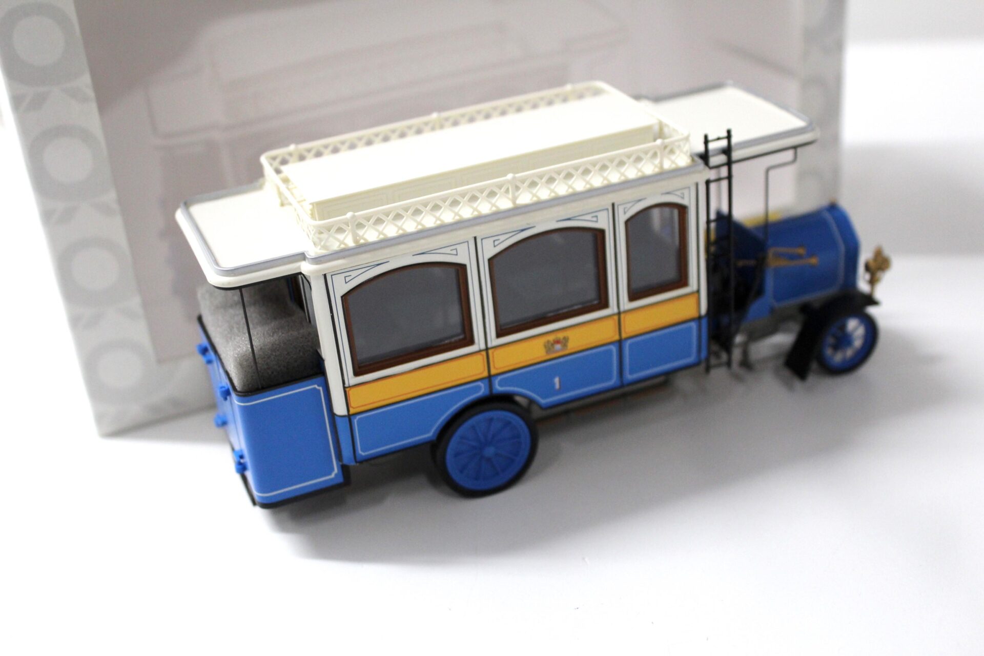 1:43 Dingler 1905 Daimler Deutsche Post Philatelie Kraftpostbus blue
