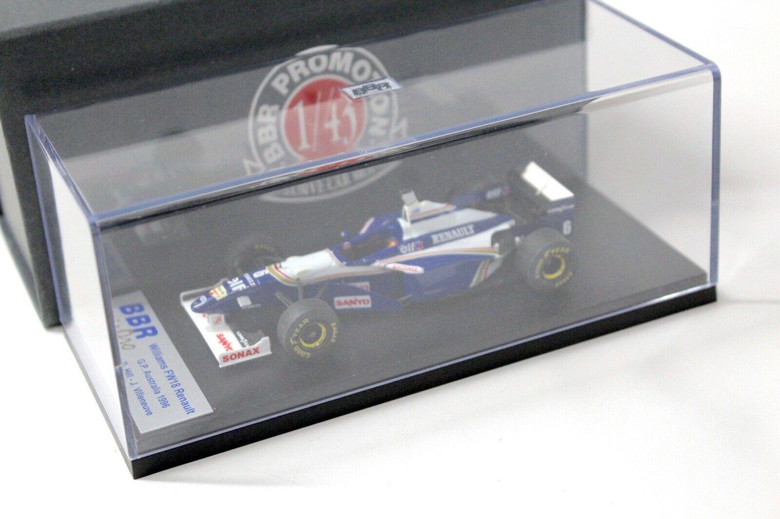 1:43 BBR () F1 Williams Renault FW18 GP Australia Villeneuve