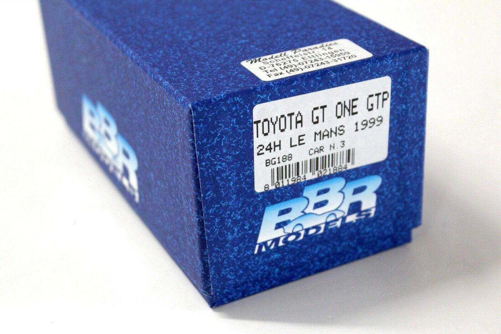 1:43 BBR Toyota GT ONE GTP 24h Le Mans 1999 #3 Katayama