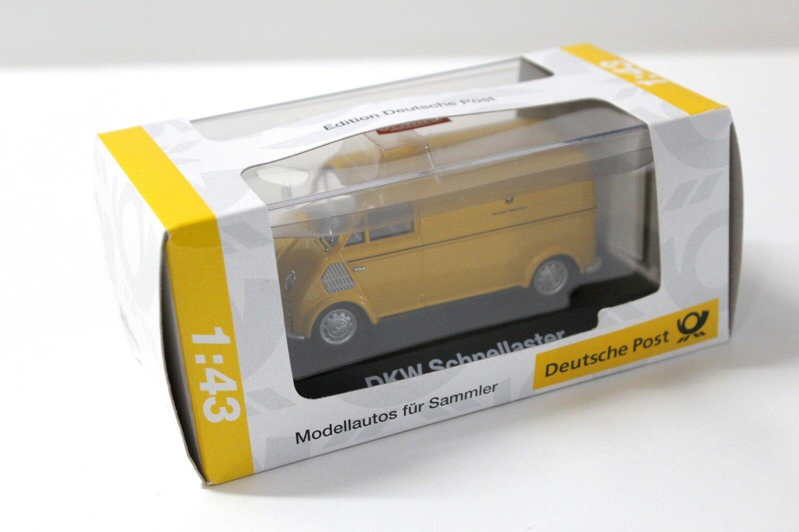 1:43 Schuco DKW Schnelllaster Kasten Deutsche Bundespost yellow POST Edition