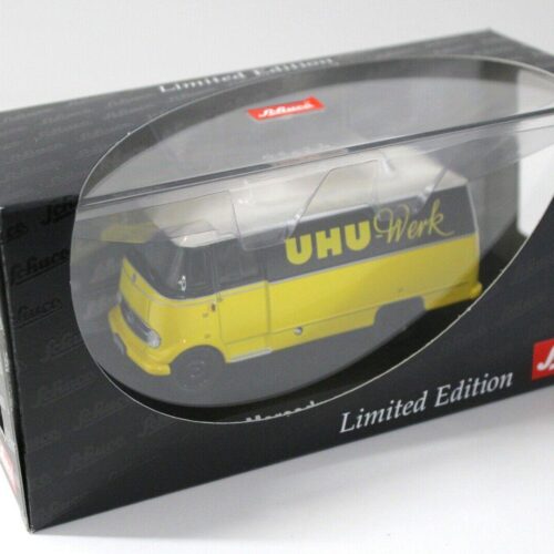 1:43 Schuco Mercedes L319 Van Kasten UHU Werk yellow