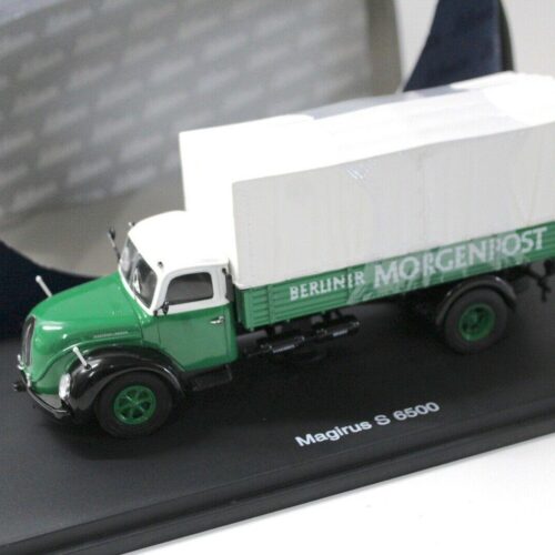 1:43 Schuco Magirus S6500 Plane Berliner Morgenpost green/ white