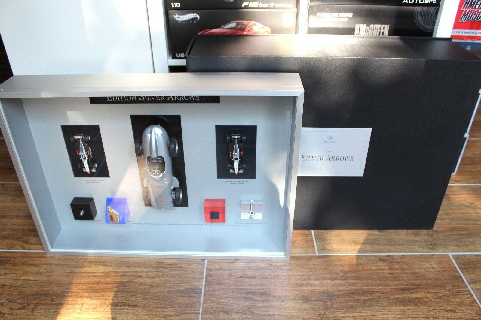 ID 51985 orig.jpg Mercedes-Benz Edition SILVER ARROWS SET 1998 1:43 &1:18 Limited Edition 216/500