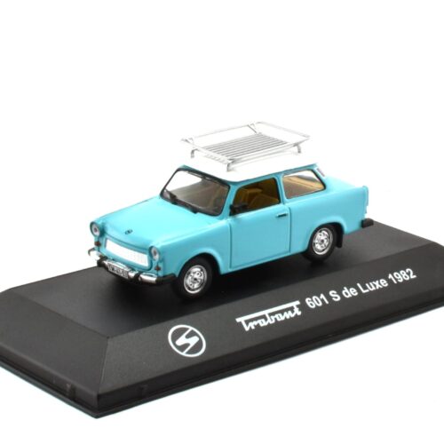 1:43 Atlas Trabant 601 S de Luxe 1982 mit Dachträger blue/ white