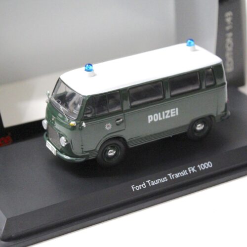 1:43 Schuco Ford Taunus Transit FK 1000 "Polizei Hamburg" dark green