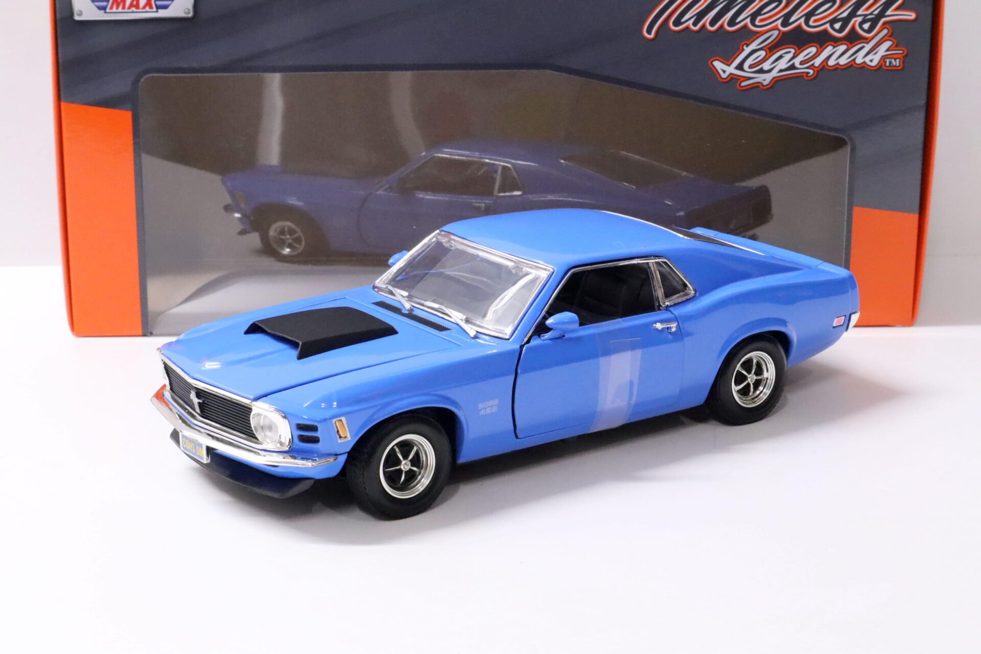 1:18 Motor Max 1970 Ford Mustang Boss 429 Coupe blue