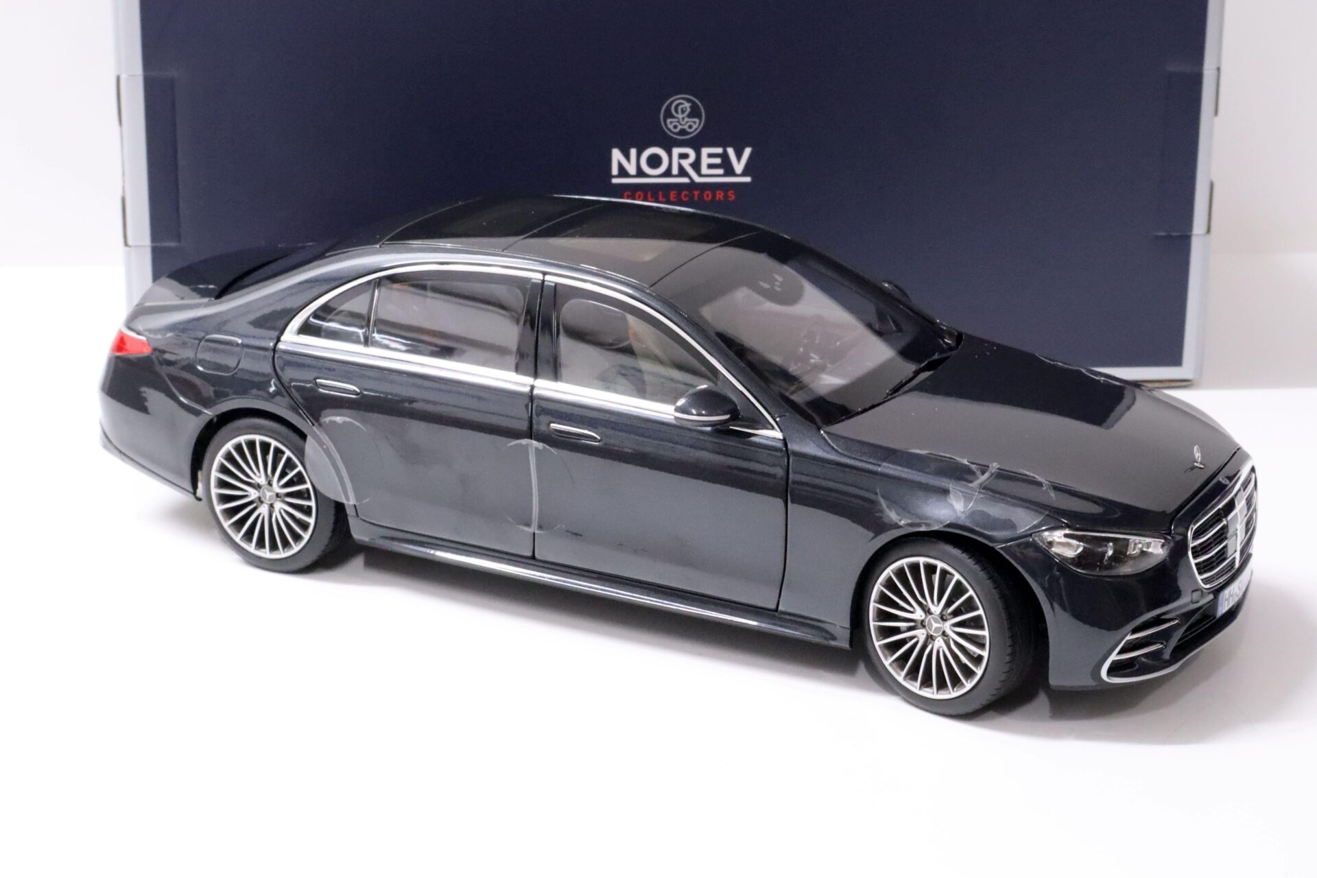 1:18 Norev Mercedes S-Klasse AMG-Line Limousine 2021 anthracite blue metallic