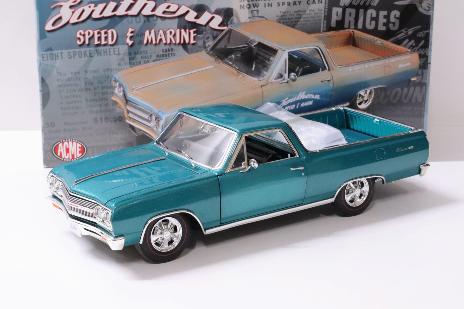 1:18 ACME 1965 Chevrolet El Camino "Southern Speed & Marine" blue Limited 210 pcs.