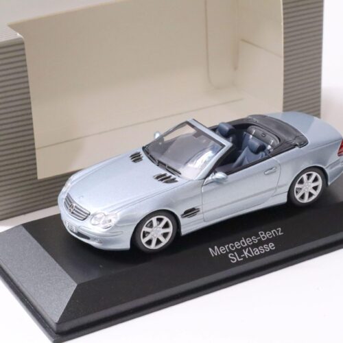 1:43 Minichamps Mercedes SL Convertible R230 tellurium silver DEALER VERSION