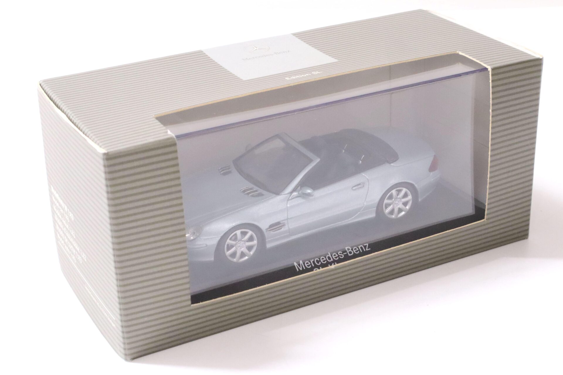1:43 Minichamps Mercedes SL Convertible R230 tellurium silver DEALER VERSION