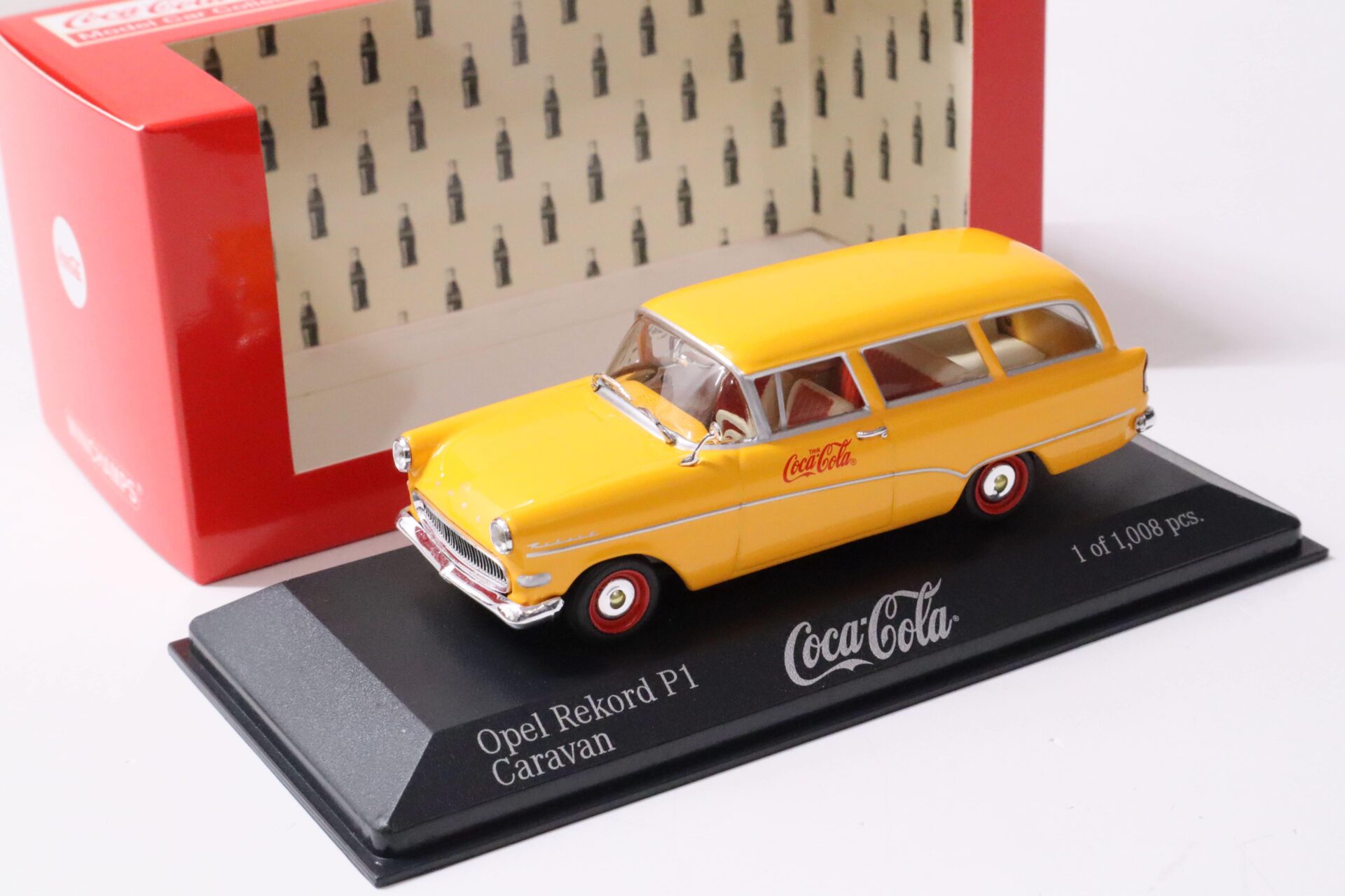 1:43 Minichamps Opel Rekord P1 Kombi Break 1958 orange COCA COLA