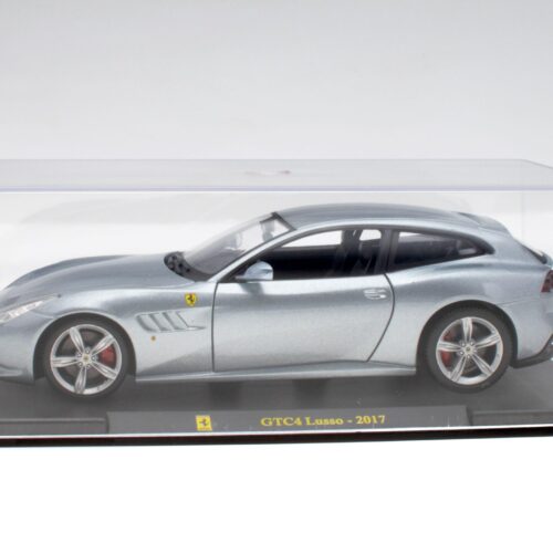 1:24 Hachette Bburago Ferrari Collection Ferrari GTC4 Lusso silver 2017 with display