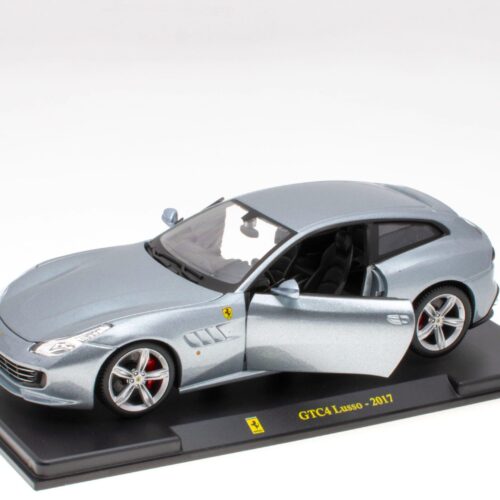 1:24 Hachette Bburago Ferrari Collection Ferrari GTC4 Lusso silver 2017 with display