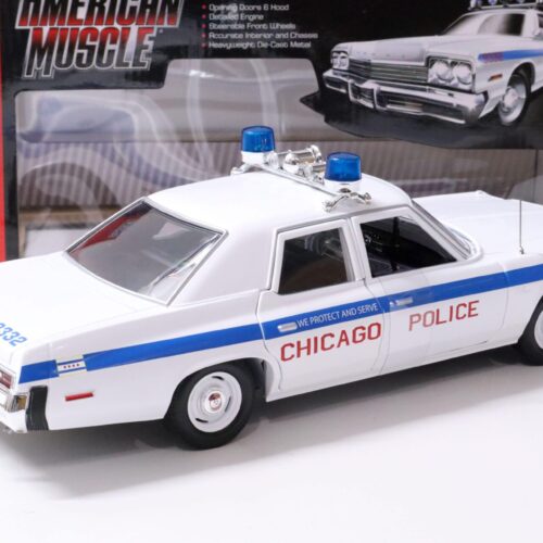 1:18 Auto World 1974 Dodge Monaco Chicago Police Car white