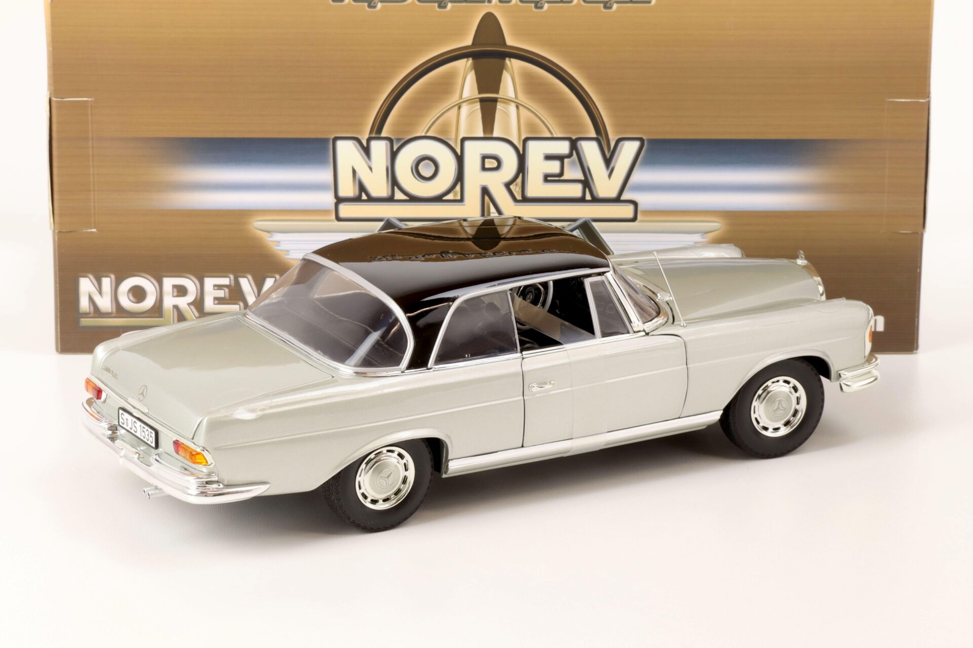 1:18 Norev Mercedes 280 SE Coupe 1969 silver metallic/ black roof