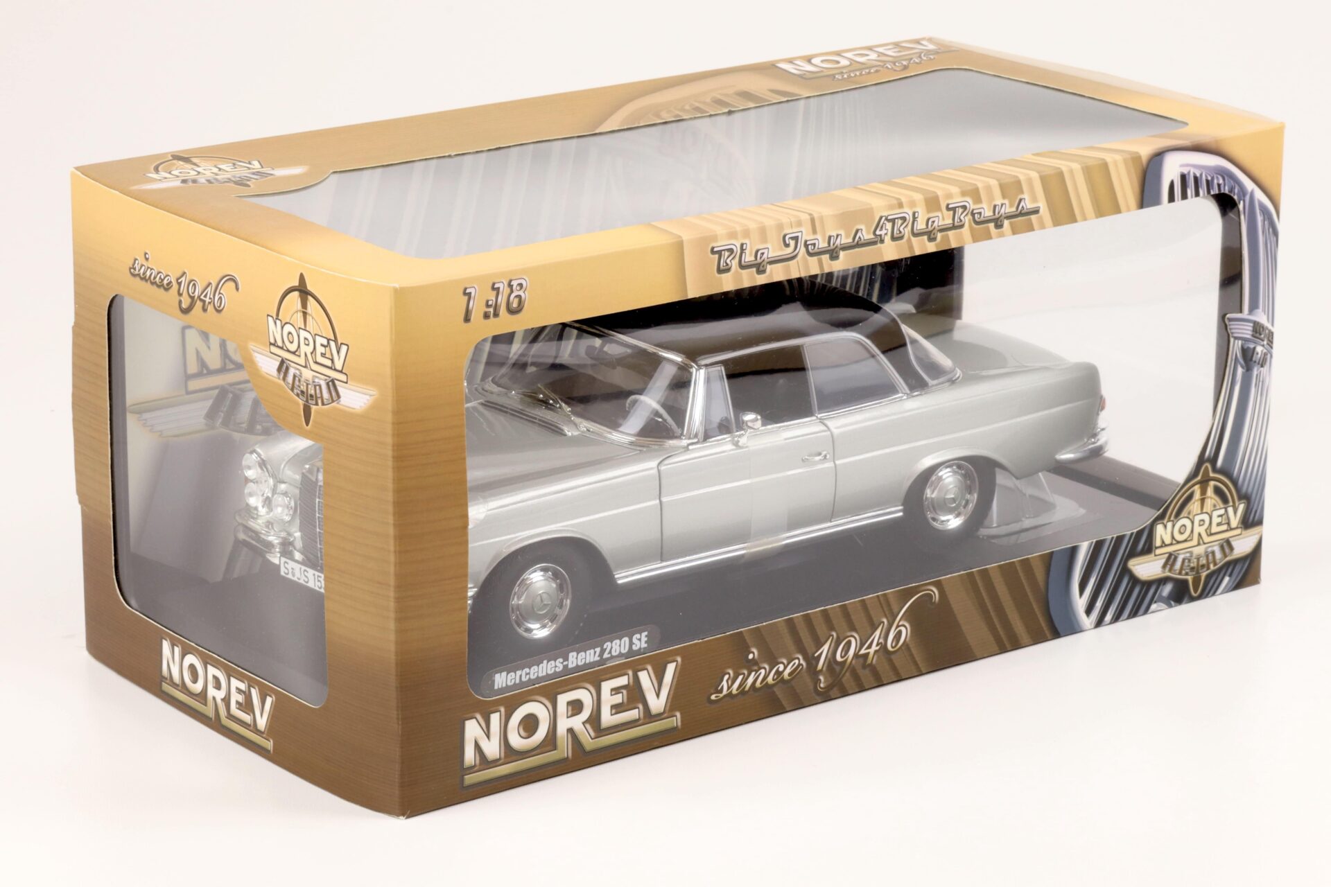 1:18 Norev Mercedes 280 SE Coupe 1969 silver metallic/ black roof