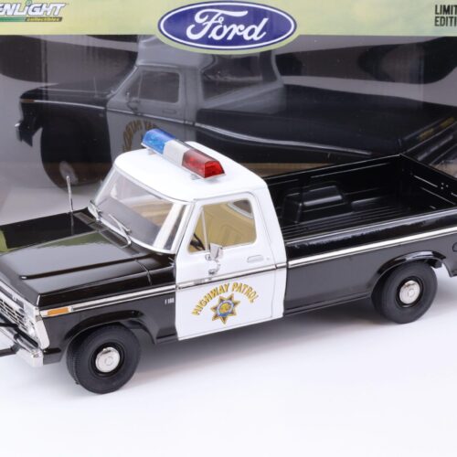 1:18 Greenlight 1975 Ford F-100 Pick-Up Highway Patrol black/ white