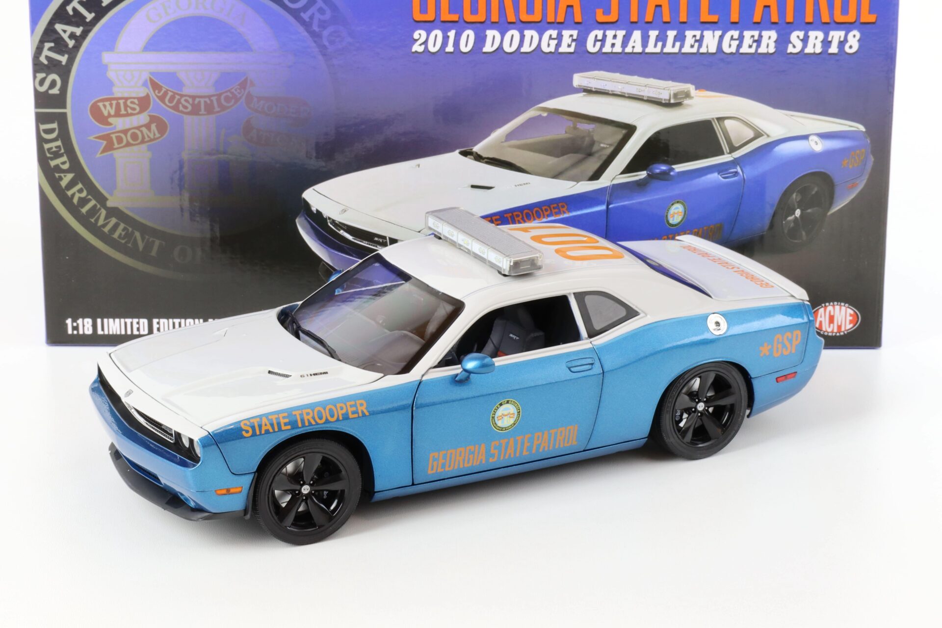 ID 64711 orig.jpg 1:18 ACME 2010 Dodge Challenger SRT8 Georgia State Police with LED light Bar