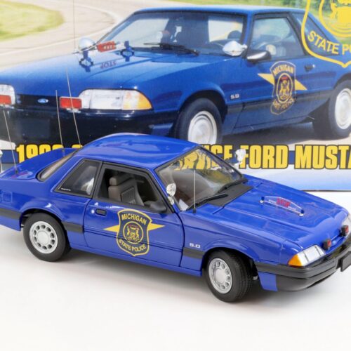 1:18 GMP 1992 Ford Mustang 5.0 Coupe Michigan State Police blue