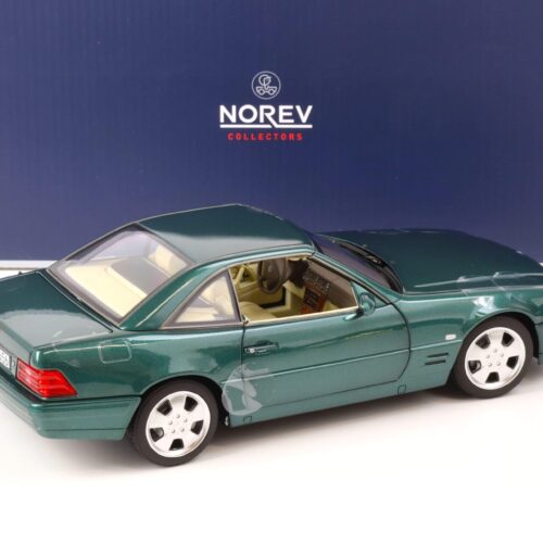 1:18 Norev Mercedes SL 500 R129 FACELIFT Cabriolet 1999 green metallic