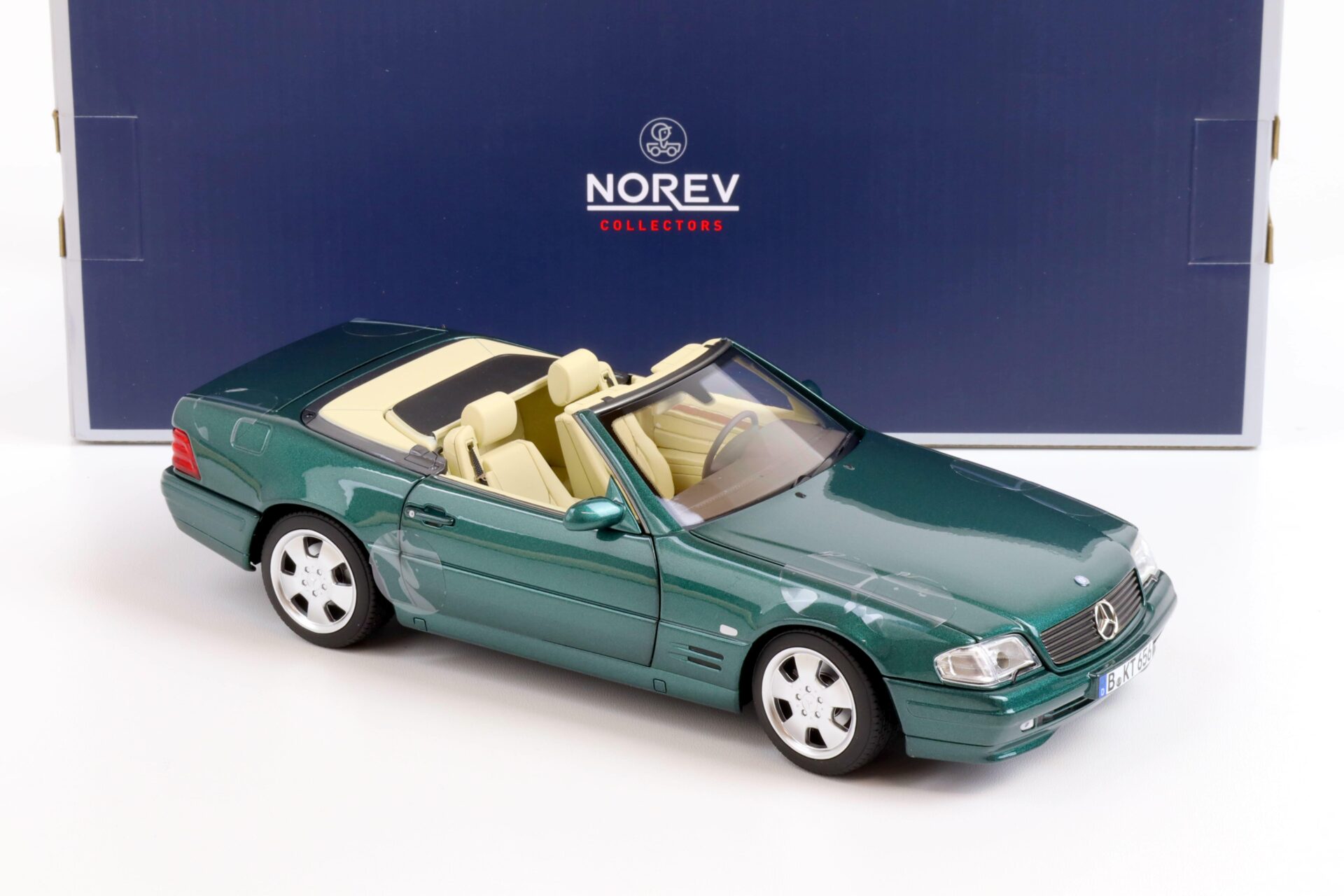 1:18 Norev Mercedes SL 500 R129 FACELIFT Cabriolet 1999 green metallic