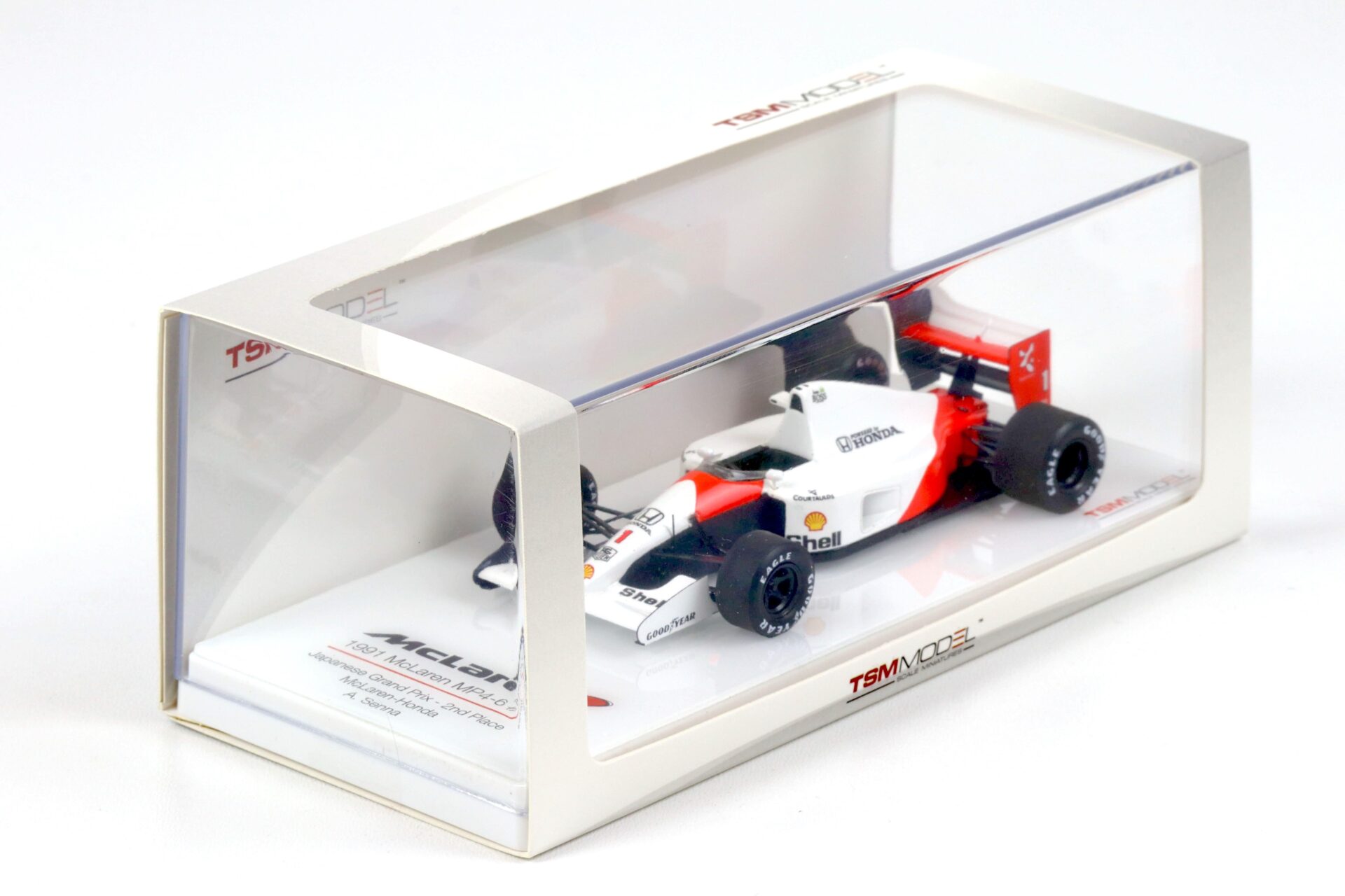 1:43 TSM 1991 McLaren MP4/6 Japanese Grand Prix GP 2nd Place #1 A.Senna