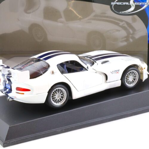 1:18 Maisto Dodge Viper GT2 Coupe white/ dark blue stripes