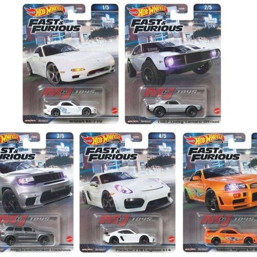 1:64 Hot Wheels Set 2023 Fast & Furious Real Riders 5 pcs. Nissan, Mazda, Chevy