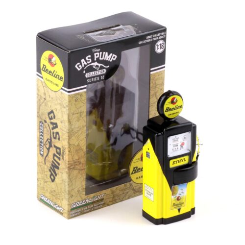 1:18 Greenlight 1948 Wayne 100-A Gas Pump Zapfsäule Beeline Gasoline yellow/black
