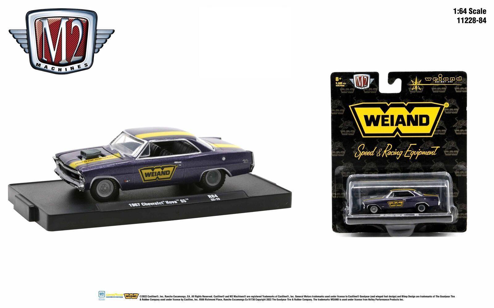 1:64 M2 Machines 1967 Chevrolet Nova SS purple/ yellow WEIAND R84