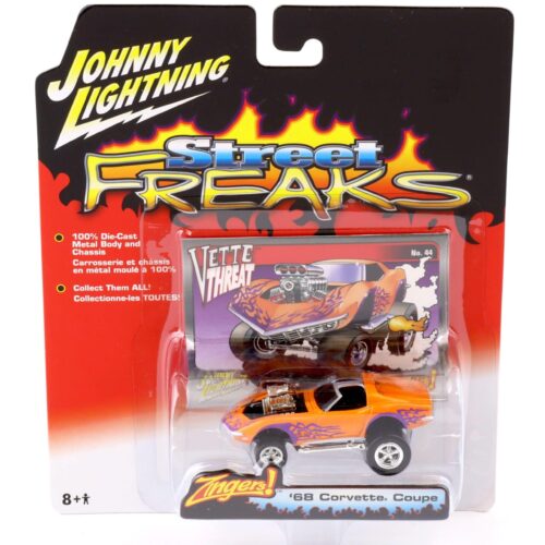 1:64 Johnny Lightning Street Freaks 50301B Zingers 1968 Chevrolet Corvette Coupe orange