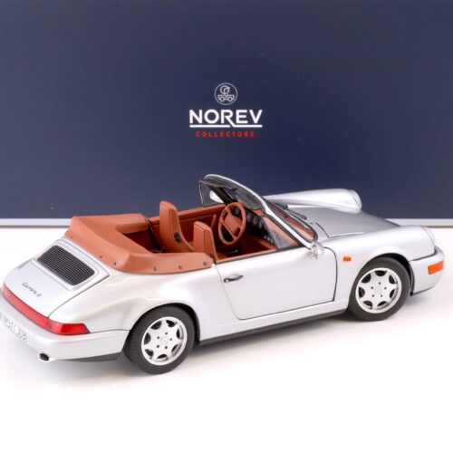 1:18 Norev Porsche 911 (964) Carrera 2 Cabriolet 1990 silver 187330