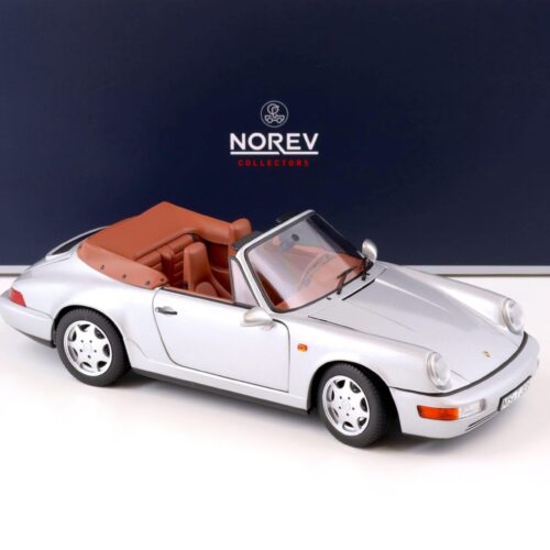1:18 Norev Porsche 911 (964) Carrera 2 Cabriolet 1990 silver 187330