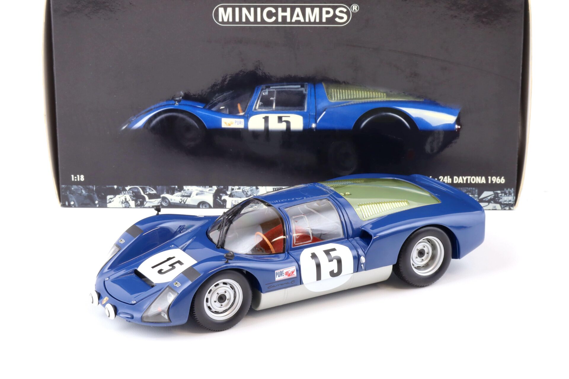 ID 75129 orig.jpg 1:18 Minichamps Porsche 906 #15 Hermann/ Linge 24h Daytona 1966