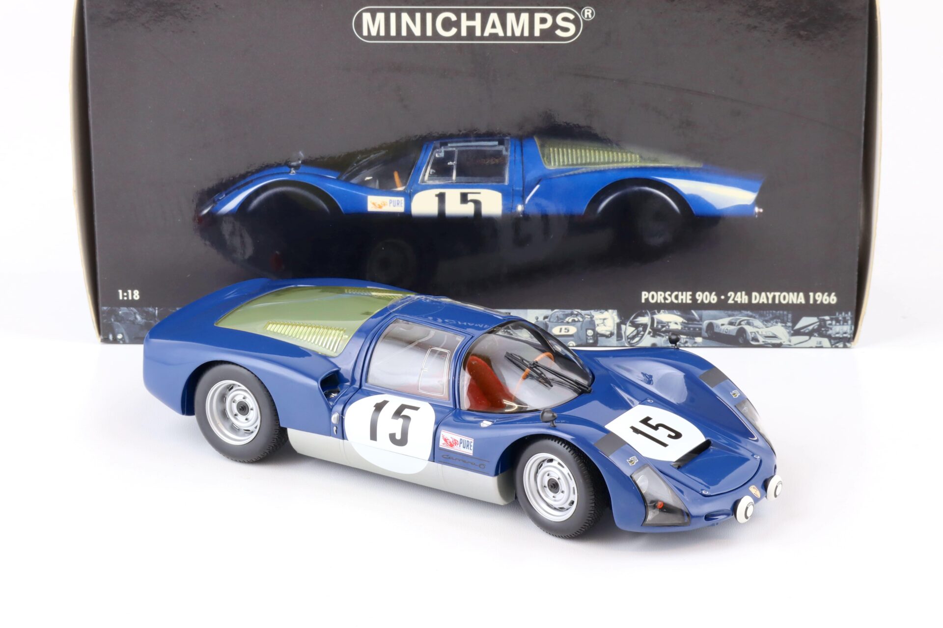 1:18 Minichamps Porsche 906 #15 Hermann/ Linge 24h Daytona 1966