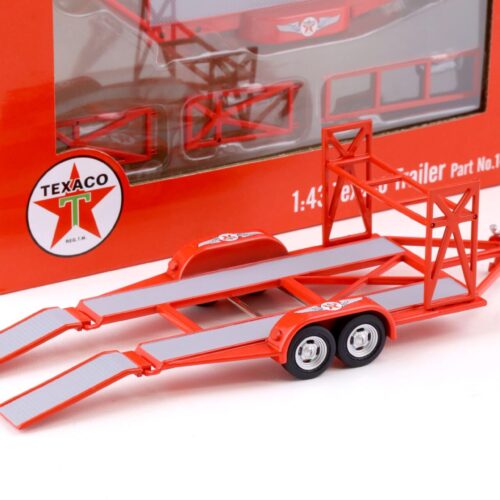 1:43 GMP Tandem Car Trailer Anh盲nger TEXACO red Diorama Zubeh枚r