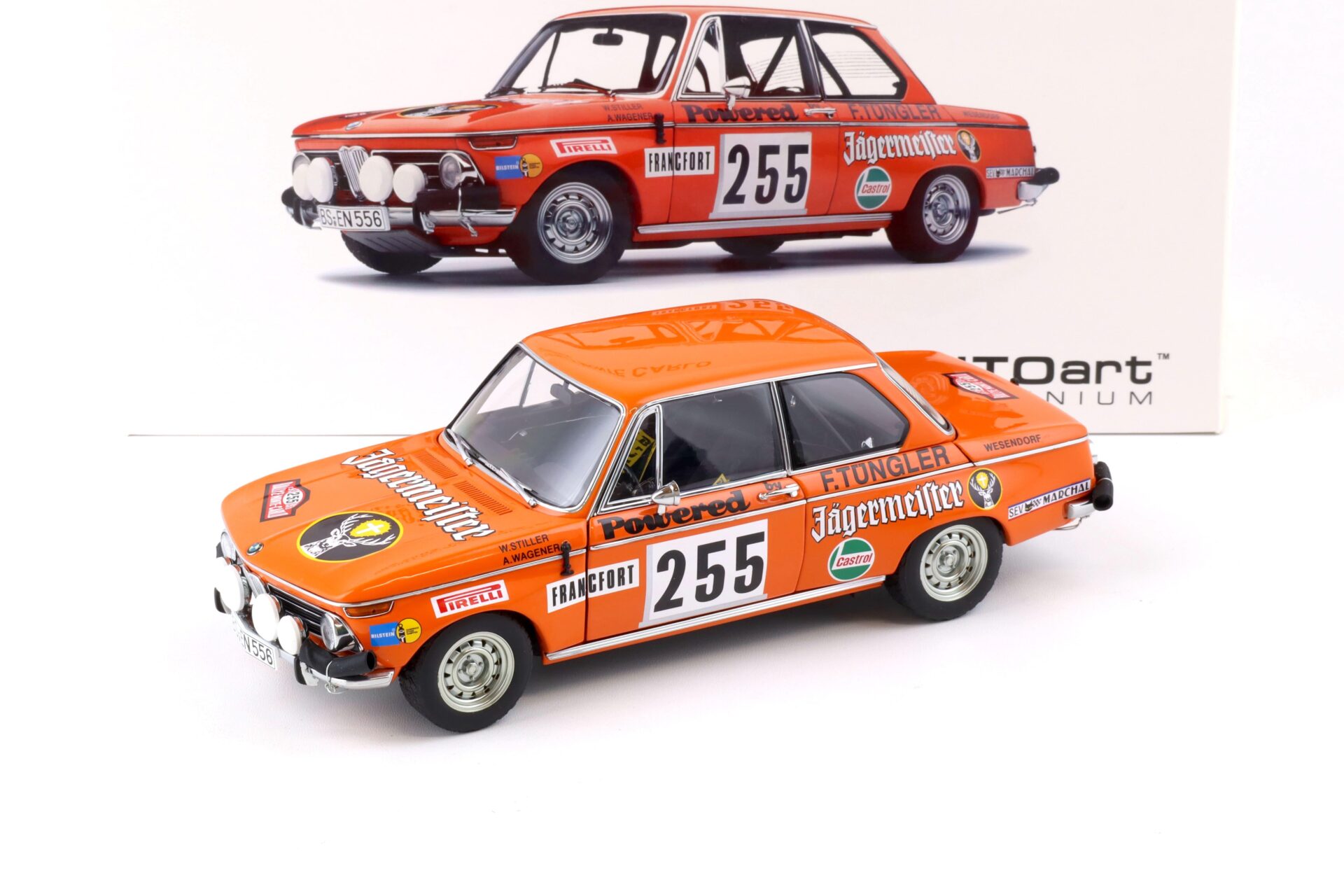 ID 75683 orig.jpg 1:18 AUTOart BMW 2002 Rally Monte Carlo Jägermeister 1973 Stiller/Wagener