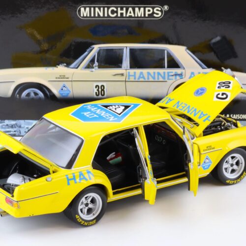 1:18 Minichamps Mercedes 300 SEL 6.8 Saisonfinale 1971 H.Heyer #38 Hannen Alt yellow