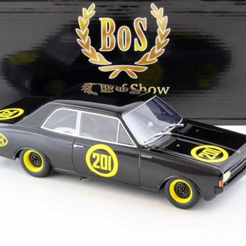 1:18 BOS-Models Opel Rekord C Schwarze Witwe #201 black