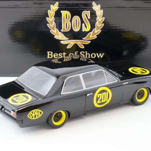 1:18 BOS-Models Opel Rekord C Schwarze Witwe #201 black
