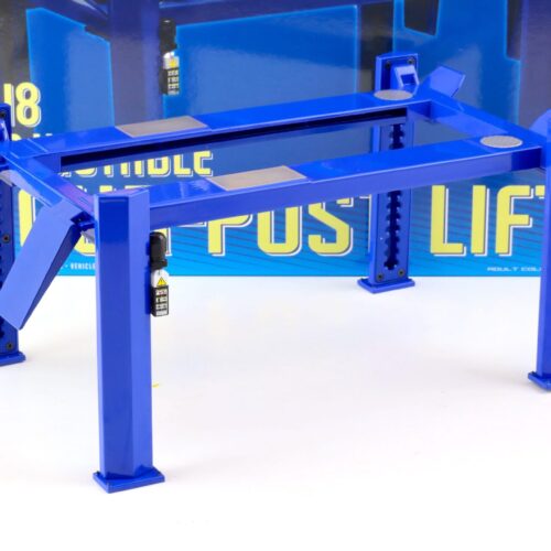 1:18 Greenlight Adjustable FOUR-POST Lift Hebebühne Zubehör blue