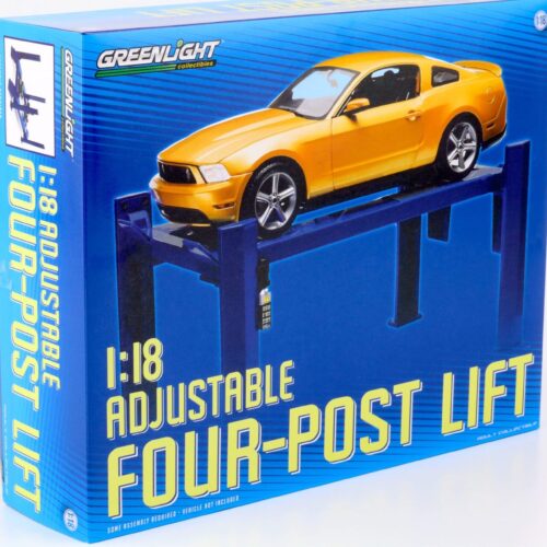 1:18 Greenlight Adjustable FOUR-POST Lift Hebebühne Zubehör blue