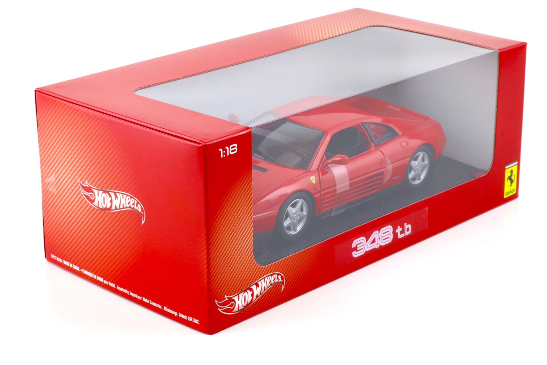 1:18 Hot Wheels Ferrari 348 TB Coupe 1989 red X5532