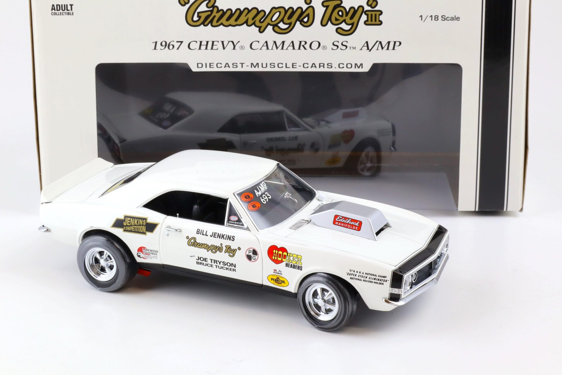 1:18 Precision 1967 Chevrolet Camaro SS A/MP Grumpy´s Toy III Bill Jenkins white