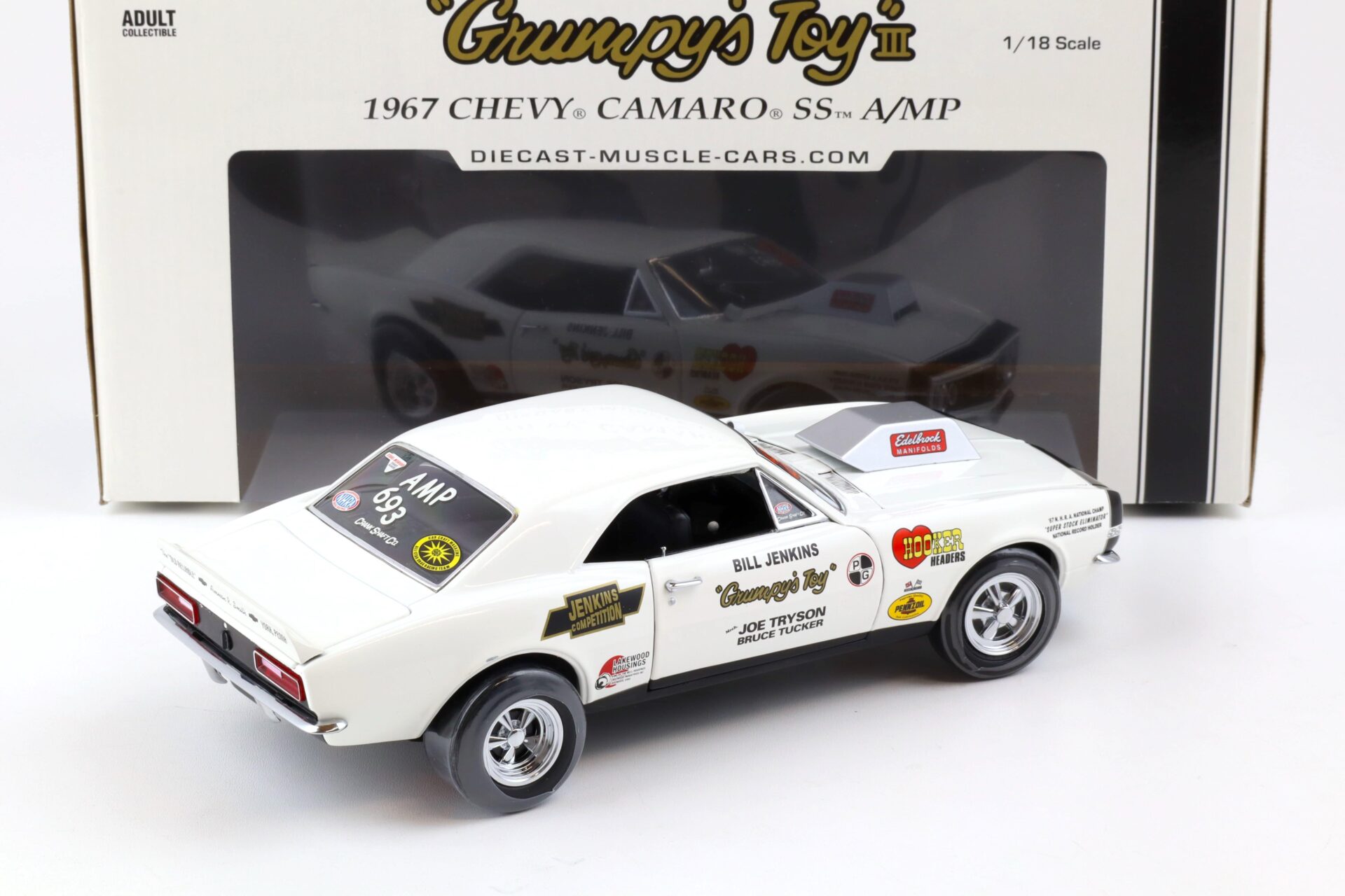 1:18 Precision 1967 Chevrolet Camaro SS A/MP Grumpy´s Toy III Bill Jenkins white